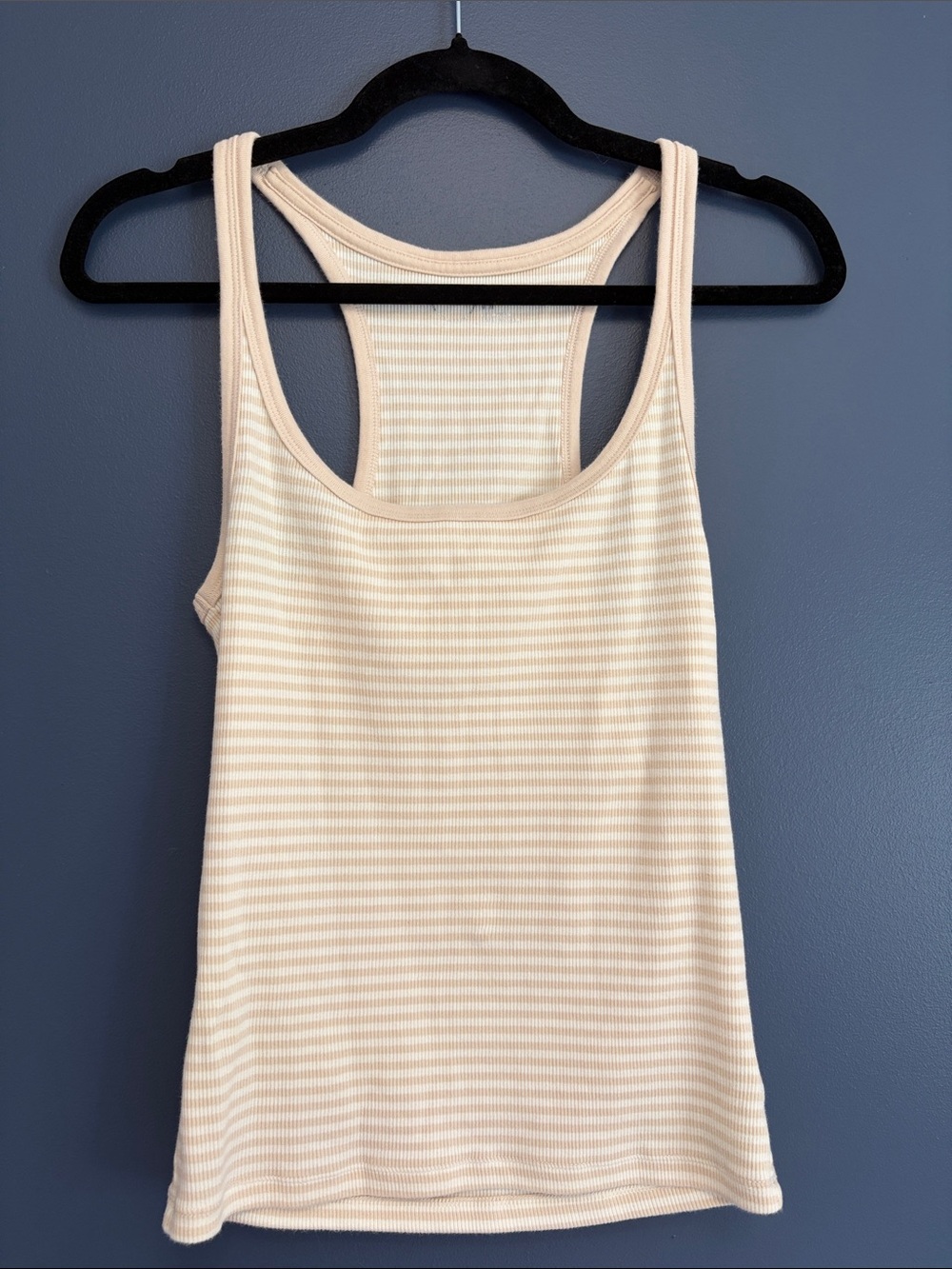 Aerie Ribbed Cream-Stripes Tank Top